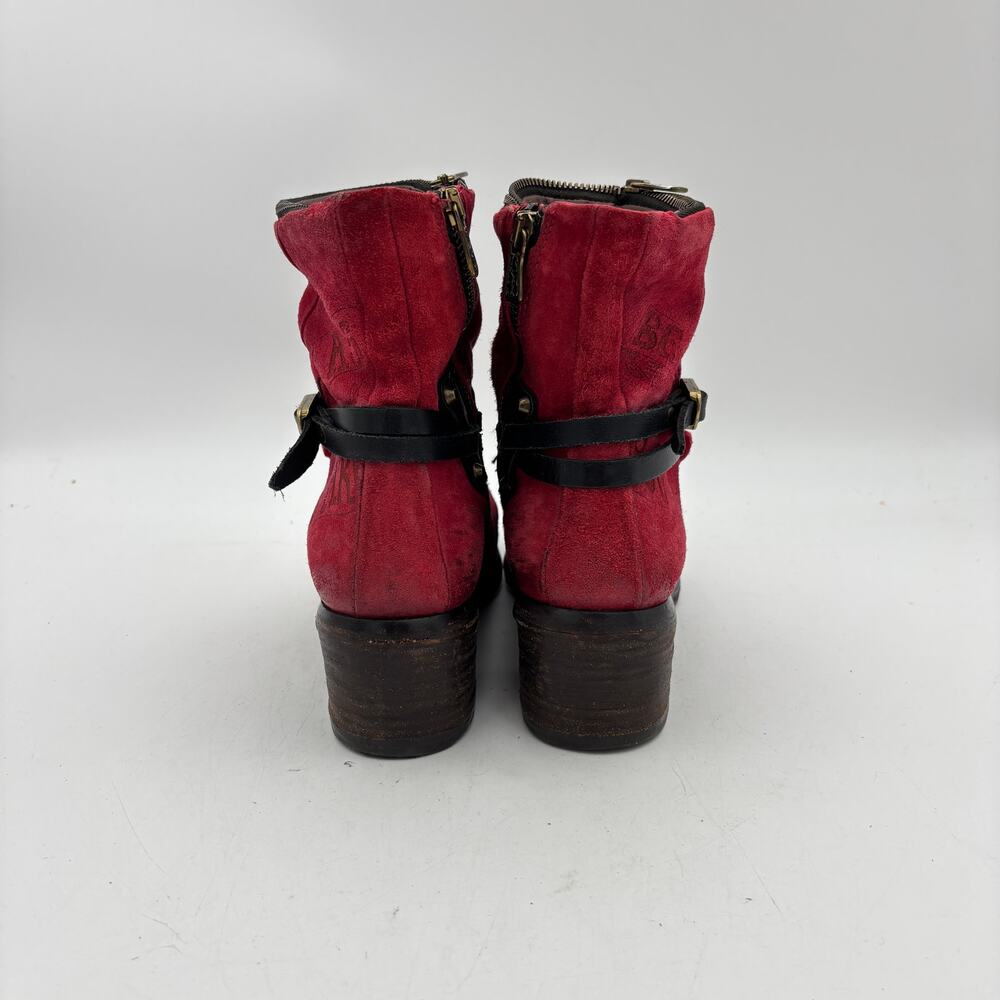 A.S.98 Hercegovina Buckle Zip Studded Suede Boots Women's 39 US 9 - Picture 4 of 14